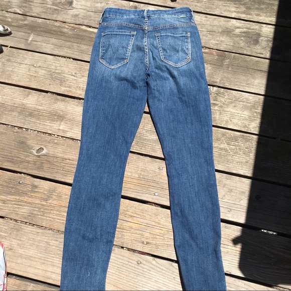 Mother jeans  high waisted looker ankle  fray. W25 wash not rough enough - Picture 3 of 8